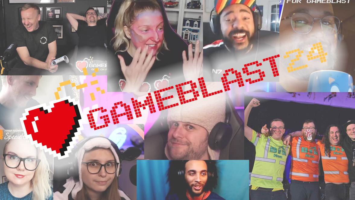 Montage of smiling faces of gamers