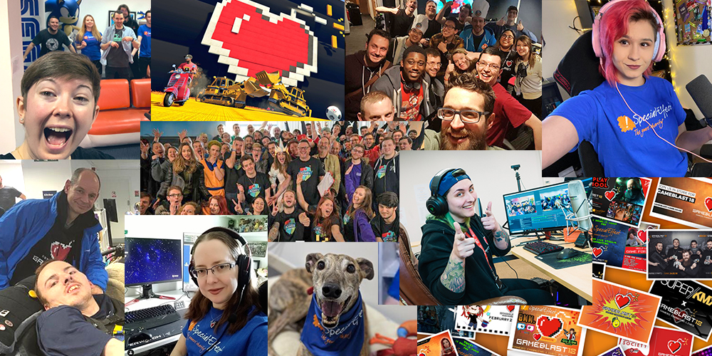 Montage of gamers enjoying playing games together