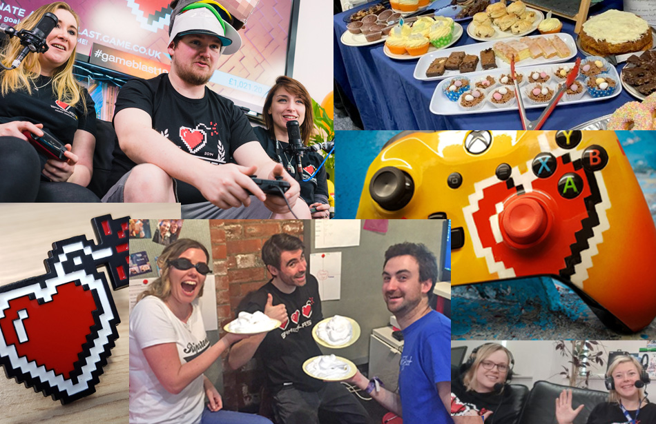 Montage of individuals and groups gaming together